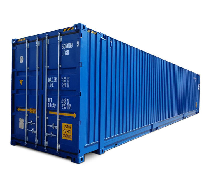 CONTENITORI MARITTIMI ALTI 45', CUBI LARGHI COME UN PALLET